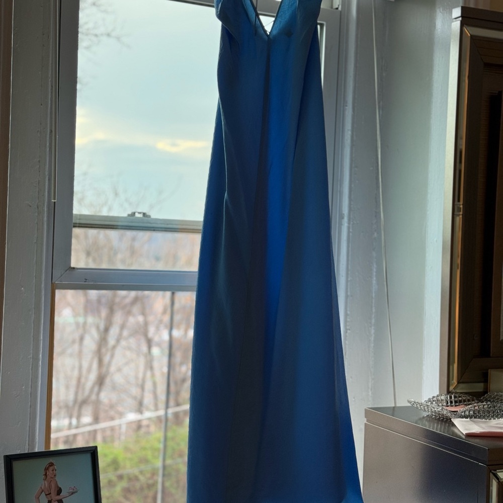 J. Crew x Anna October halter slip dress in textured satin